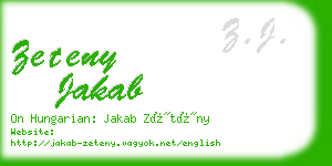 zeteny jakab business card